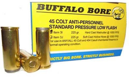 Buffalo Bore .45 Colt Anti Personnel 225gr, Hard Cast Wad Cutter, 20rd Box