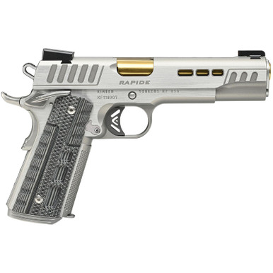 Kimber Mfg.,inc 3000423CA Rapide Dawn (CA) (MA) 45 ACP 8+1 5" KimPro Silver Front and Rear Serrations Stainless Steel Slide Gray/black Rapide G10 Grip
