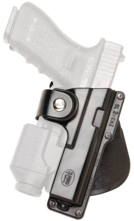 Fobus Paddle Tactical Speed Belt Holster, Fits Glock 19/23/32, S&W 99 Compact/ M&P Compact With Laser Or Light, Right Hand, Kydex, Black