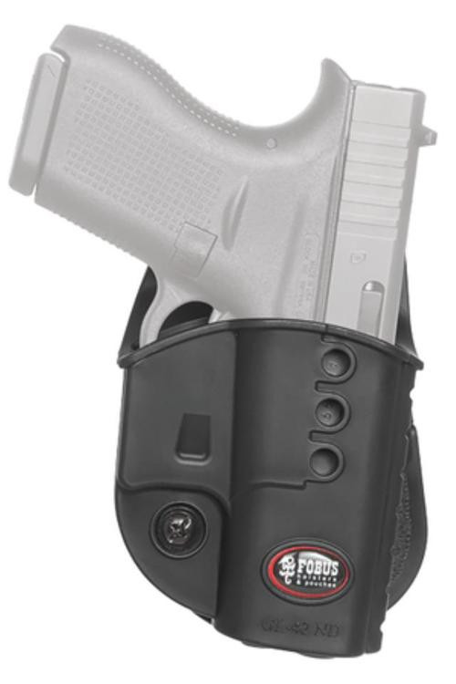 Fobus Paddle Holster, Fits Glock 43, Right Hand, Black