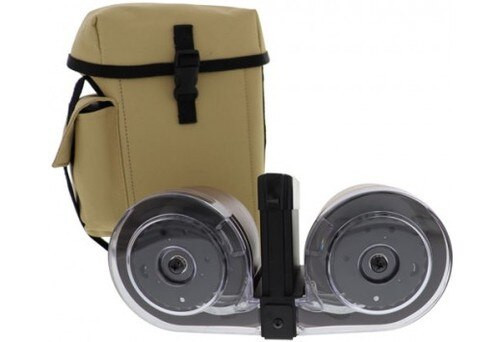 Iver Johnson Drum Magazine 100 Rd AR15 5.56Nato/.223Black/Tan Poly