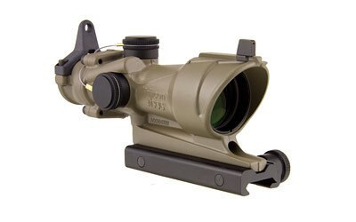 Trijicon ACOG 4x32 Tritium Only Center Illuminated Amber Crosshair .223 Reticle, BUIS & TA51 Mount-CK-FDE