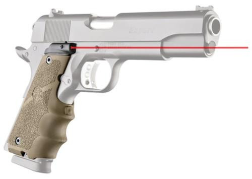 Hogue Laser Equipped Grips for 1911 Government Models Desert Tan