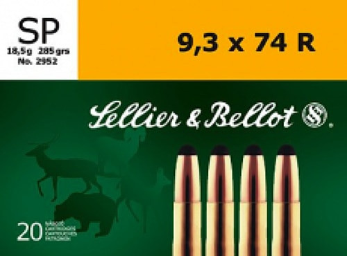 Sellier & Bellot Rifle 9.3mmX74R 285gr Soft Point 20rd Box