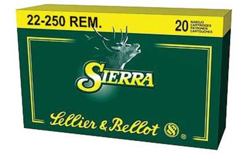 Sellier and Bellot 22-250 Remington 55 SBT 20Rd/Box