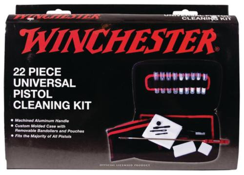 Winchester Universal Pistol Cleaning Kit 22 Piece In Custom Fit Soft-Sided Case