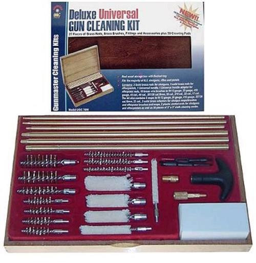 DAC Universal Deluxe Gun Cleaning Kit Wood Box, 35-Piece