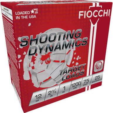 Fiocchi 12SD1H75 Shooting Dynamics Target 12Gauge 2.75" 1oz 7.5Shot 25 Per Box/10 Case