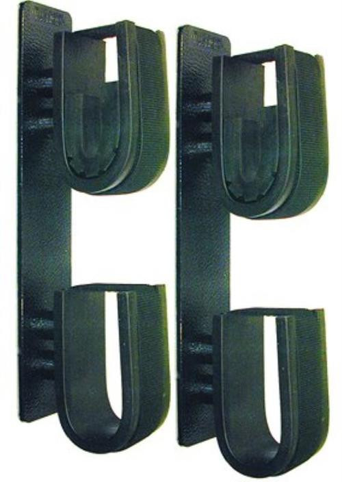 Rugged Gear Dual Lock Gun Holder Black Metal 2 Pack