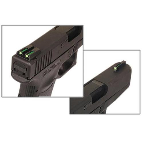 Truglo Tritium Fiber Optic Combo Novak Cut Sights Green Front Yellow Rear .270/.500
