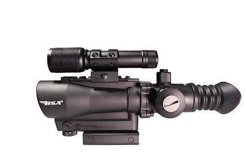BSA Tactical 1x 30mm Obj 2" Eye Relief Black, With Flashlight