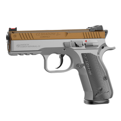 CZ Shadow 2 Gold 9mm 4" Barrel 15 Round Optic Ready FO Front/Black Serrated
