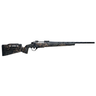 Seekins Precision 0011710249-F Havak PH3 7mm Rem Mag 22" Black Fluted Threaded Barrel, Black Picatinny Rail Steel Receiver, Adj Cheek Riser Woodland Shadow Synthetic Stock
