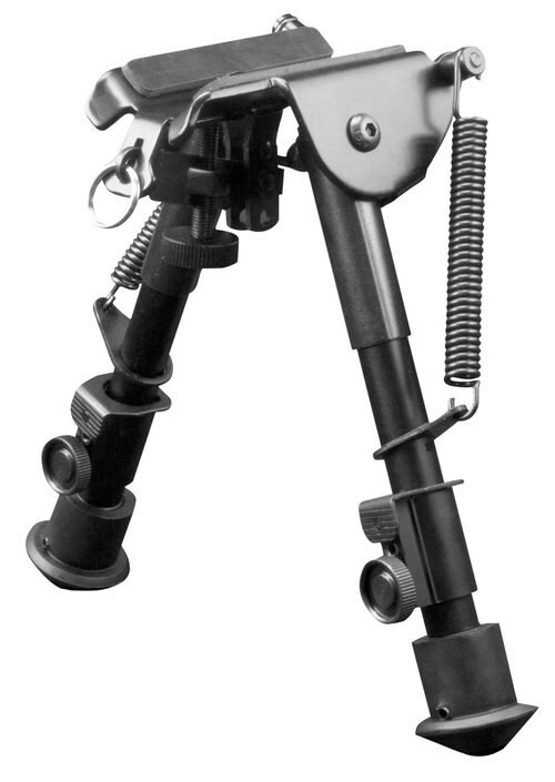 Aim Sports H-Style Bipod Black Aluminum and Carbon Steel 6.5-9"