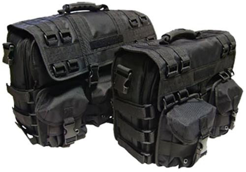 Peace Keeper Overnight Bag 17x12x6", 600D Poly PVC Lining, Textured Black