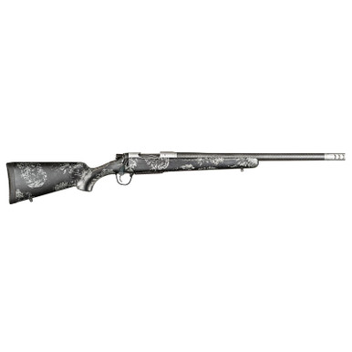 Christensen Arms 8010660000 Ridgeline FFT 375 H&H 3+1 24" Carbon Fiber Threaded Barrel, Stainless Steel Drilled & Tapped Receiver, Carbon w/Gray Accents Sporter FFT Carbon Fiber Stock