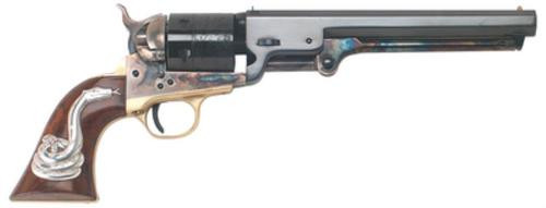 Cimarron 1851 Man With No Name Conversion .38 Spl 7.5" Barrel Standard Blue Finish Snake Grip Inlay
