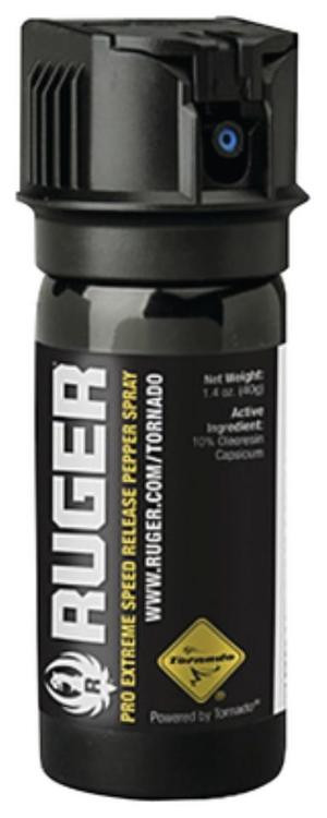 Ruger Pepper Spray Pro Extreme Speed Release, 1.4oz, Black
