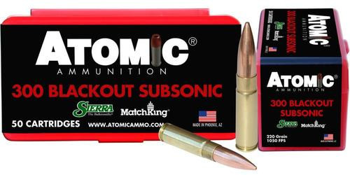 Atomic Subsonic 300 Blackout 220 gr, HPB Tail 50rd Box