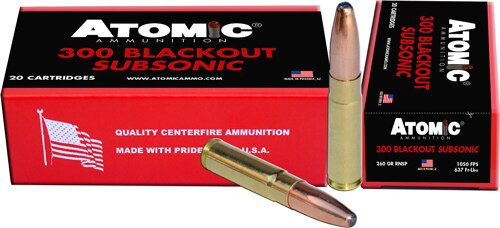 Atomic 300 Blackout Subsonic 260gr, RNSP, 20rd Box