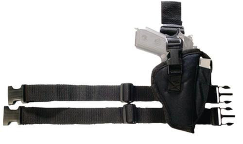 Bulldog Cases Tactical Leg Holster Size 8, 3.5-5" Large Autos, Black, Right Hand