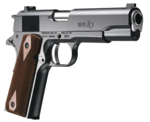 Remington 1911 Model R1 Used, 45 ACP, 5" Barrel, Walnut Grips, 7rd Mag, 2 Mags and Hard Case W/Papers