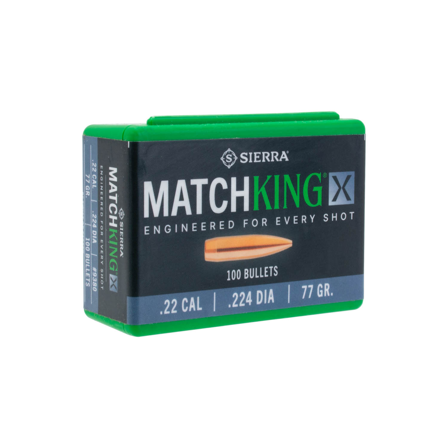 Sierra .224 cal. 77gr. MatchKing X Bullets, Box of 100
