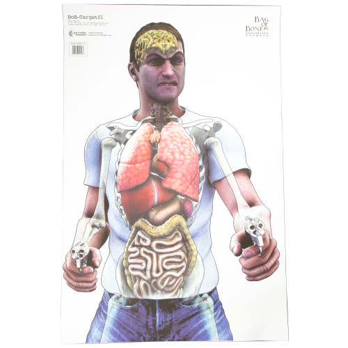 Action Target Bag of Bones, Threat Target, Multi Color, 23"x35", 100 Per Box