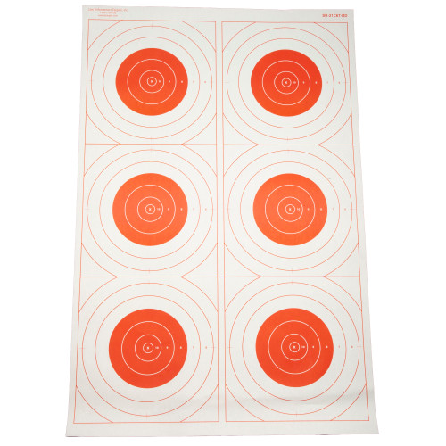 Action Target Six Bull's-Eye Military Training Target, 23" x 35", 100 Per Box