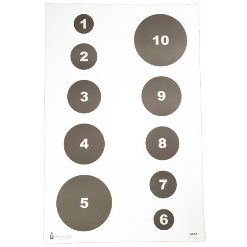 Action Target Military Varied Circle Command, White and Black, 23"x35", 100 Per Box