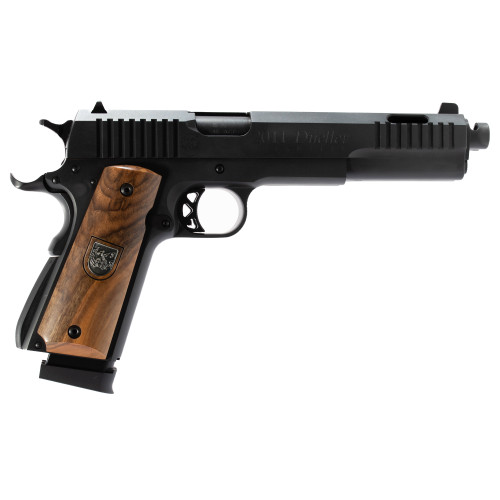 American Precision Prismatic Dueller 45 ACP, 5" Barrels, Black Frame, Wood Grip, 14rd