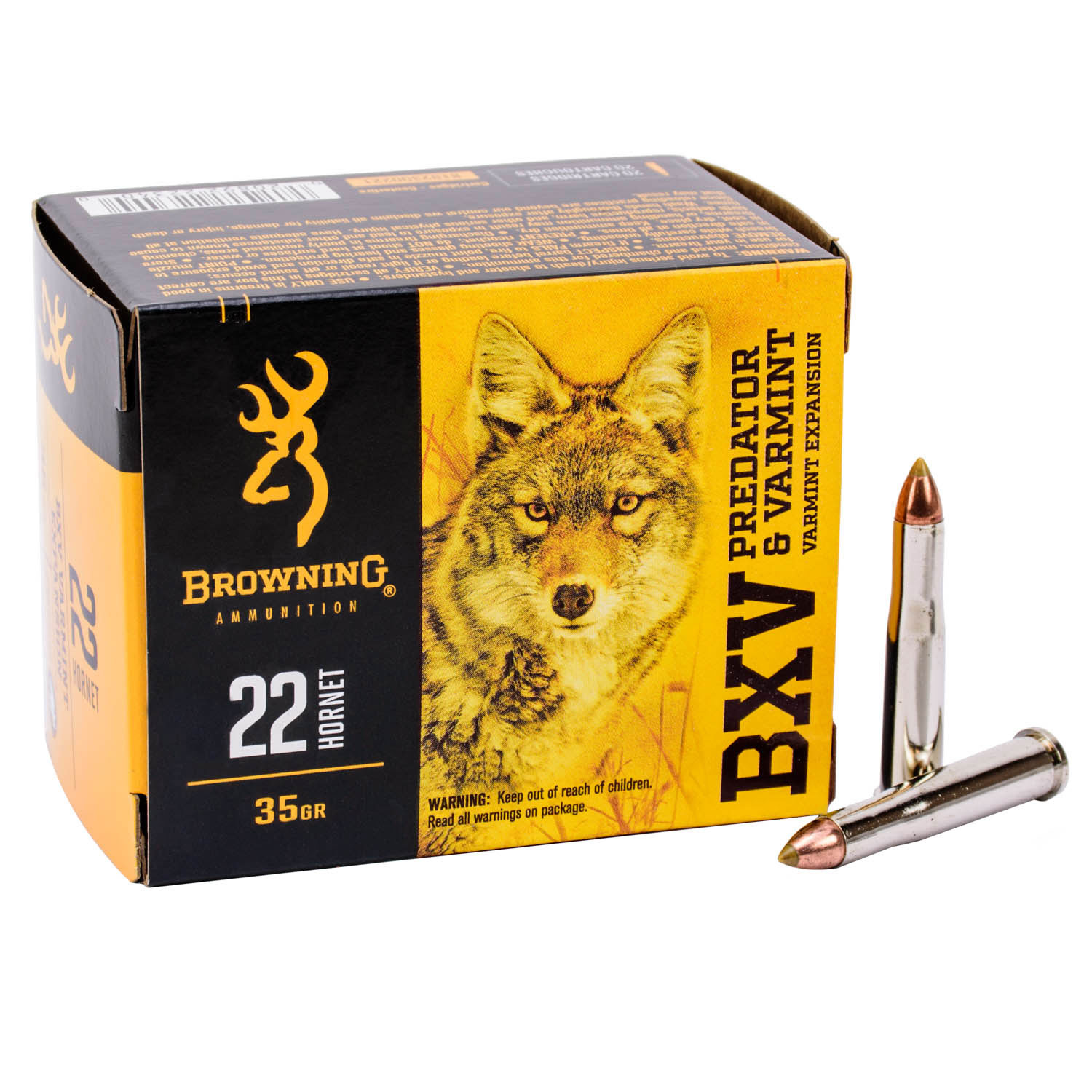 Browning Predator & Varmint BXV 22 Hornet 35gr. Tipped Varmint Expansion, 20 Round Box