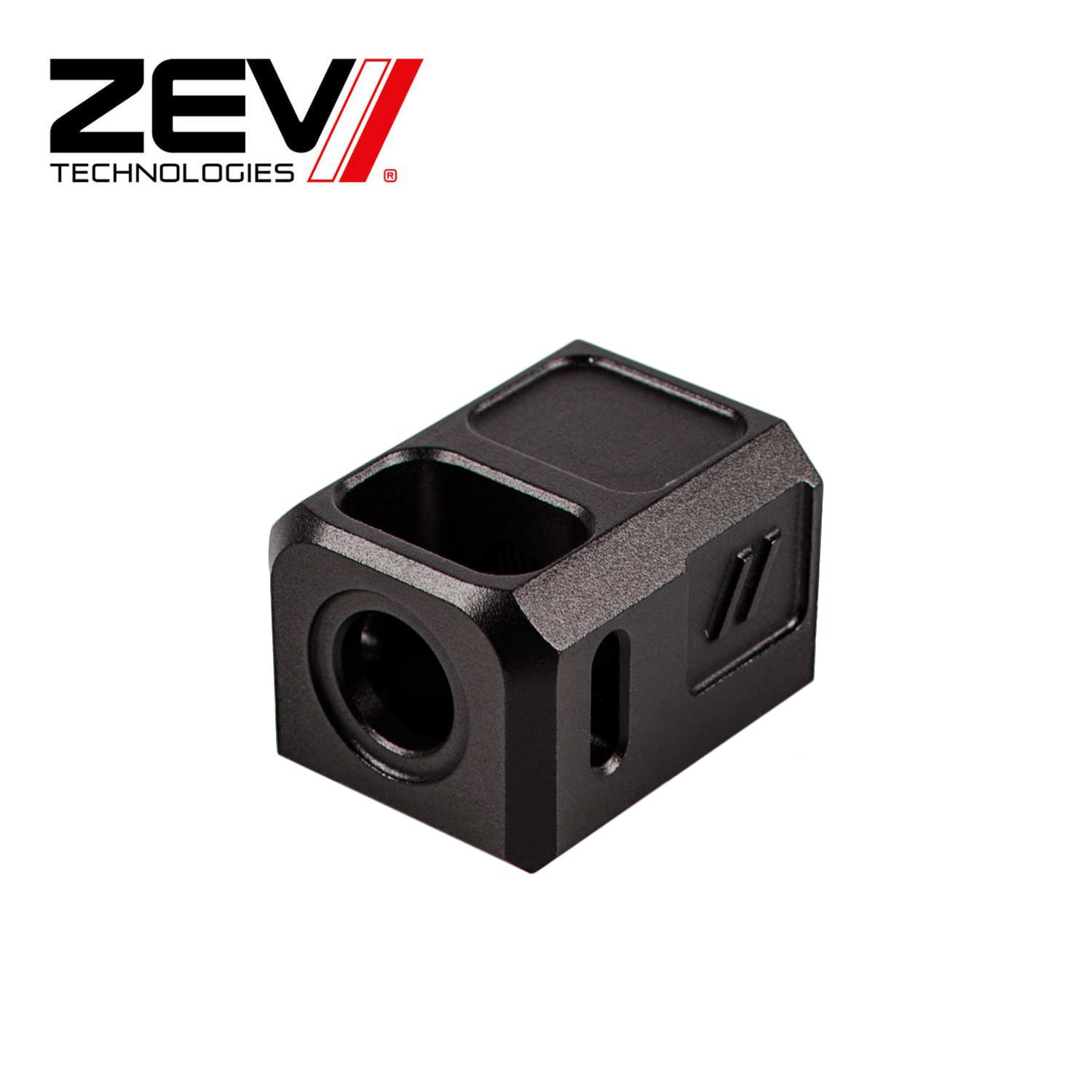 Zev Tech Pro Compensator for Glock Pistols, 9mm 1/2-28 Threads, Black