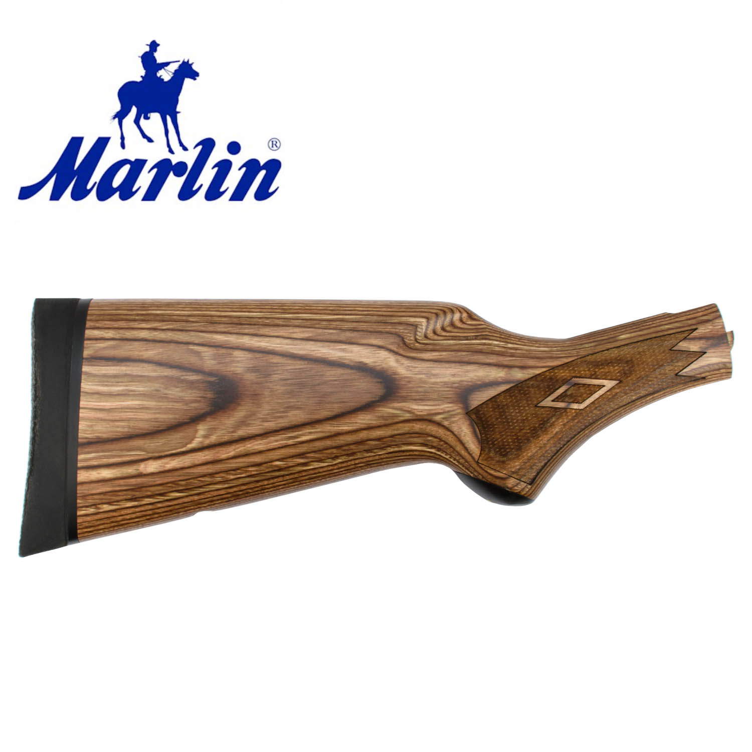 Marlin Laminate Stock Assembly with Thick Pad, Pistol Grip, Brown