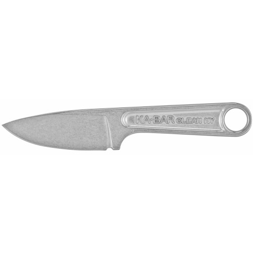 KA-BAR Knives Forged Wrench, Fixed Blade Knife, 3" Blade Length, 7.125" Overall Length, Drop Point, Plan Edge, 425HC Stainless Steel Blade and Handle