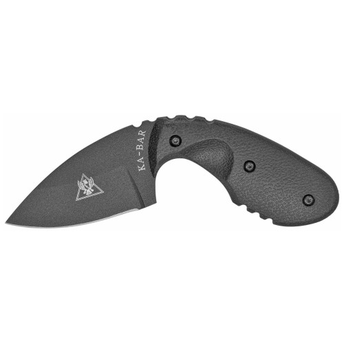 KA-BAR Knives TDI Investigator, Fixed Blade Knife, 2.71" Blade Length, 5" Overall Length, Drop Point, Plain Edge, AUS 8A, Matte Finish, Black, Nylon/Fiberglass Handle, Nylon Sheath