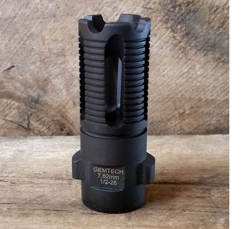 Gemtech QUICKMOUNT, Standard Flash Hider, 7.62NATO, 1/2-28, Black