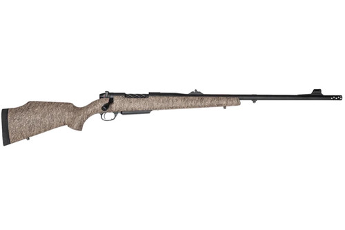 Weatherby Mark V Dgr 375 H&H Mag 24" Graphite Black Cerakote Graphite Black Barrel & Steel Drilled & Tapped Receiver, Monte Carlo Raised Comb Fiberglass Stock