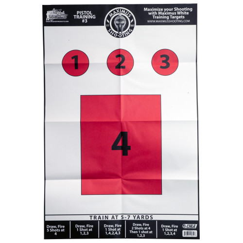 Pro-Shot Products Maximus WhiteTraining Target Set, 23"x35", 6 Pack, Multi Color