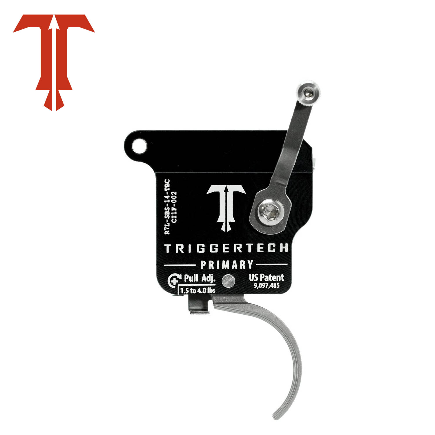 TriggerTech Rem 700 Primary Trigger, Left Handed, Stainless Curved Trigger