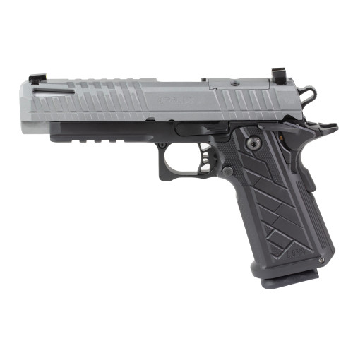 Live Free Armory Apollo 11 V2, 1911 9mm, 4.9" Barrel, Cerakote Gray Slide, Black Frame, Tritium Front Sights, 18rd, 1 Magazine