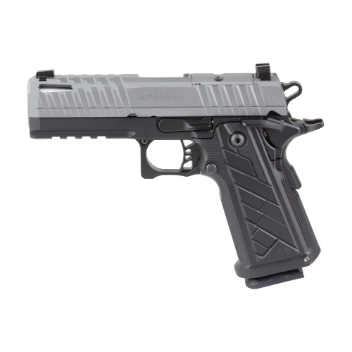 Live Free Armory Apollo 11 V29mm, 4.15" Barrel, Gray Optic Ready-Serrated Slide, Black Frame, Beavertail, Picatinny Rail, 18rd