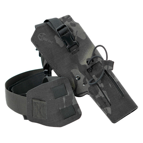 Cole-TAC Varmint Wrangler, Chest Holster, Fits Most 22 LR Suppressor Host (Ruger MK Series/M&P22/Buckmark/TX22) with Suppressors Attached and Weapon Mounted Light, MultiCam Black