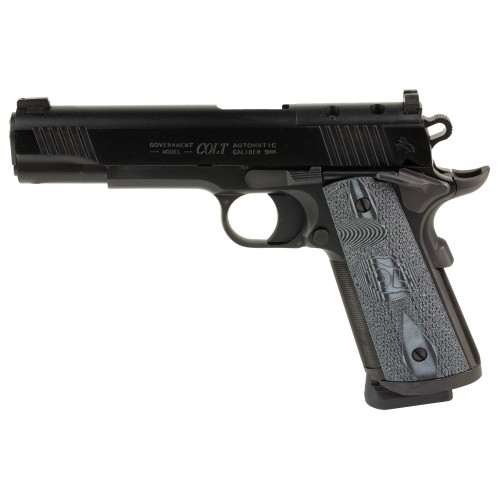 Colt CCU Government Full Size 9mm 10rd,5" Stainless National Match Barrel, Matte Black DLC Carbon Steel Optic Ready/Serrated Slide, Black Ion Bond Carbon Steel Frame Beavertail,