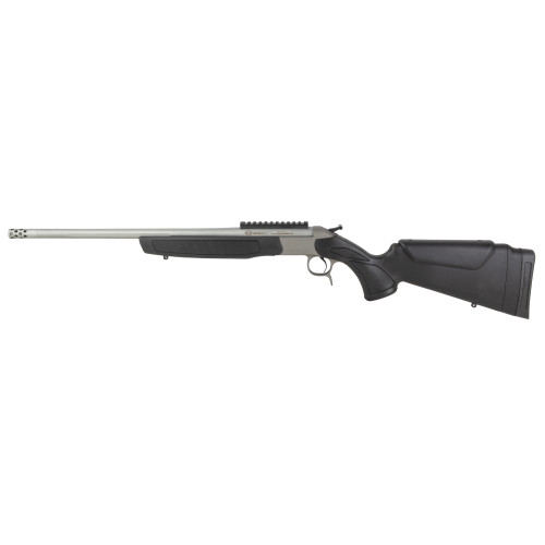 CVA Scout Gen 3 Take-Down, Single Shot , 243 Win, 20" Barrel, Threaded 5/8x24, Omni Muzzle Brake, Stainless, Silver, Black Stock, 1 Round