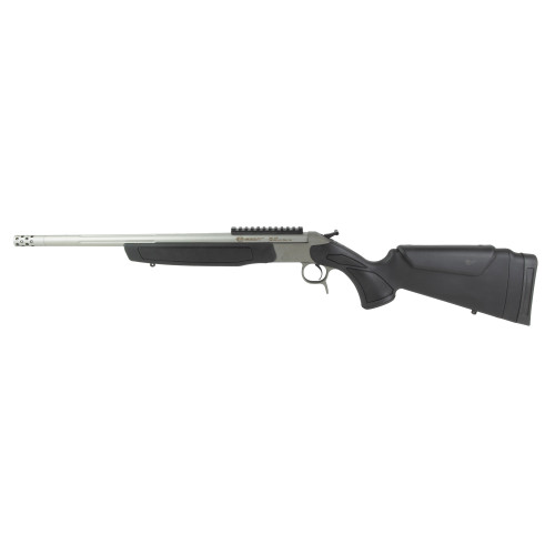 CVA Scout Gen 3 Take-Down 338 ARC, 18" Barrel, Threaded, Omni Muzzle Brake, Stainless, Silver, Black Stock, 1rd