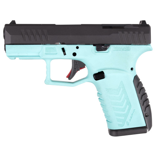 Derya DY9Z 9mm, 3.5" Barrel, Melonite Black Slide, Blue Dyed Frame, Truglo Red Fiber Optic Front Sight and Green Fiber Optic Rear Sight, 15rd, 1 Magazine