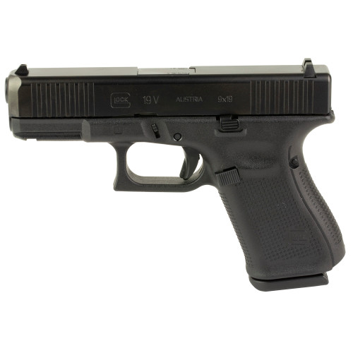 GLOCK 19V 9mm, 4.02" Marksman Barrel, nDLC, Ambi Slide Stop, Flared Well, No Grooves, Serrations, 3x10rd Mags