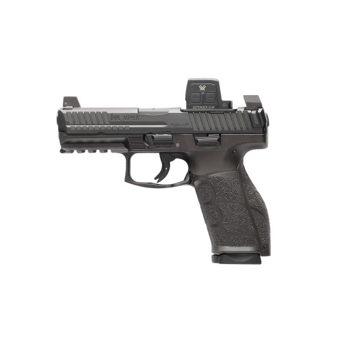 HK VP9A1 X Crossover 9mm, 4.09" Barrel, Matte Black, Front Tritium Night Sight, 2x10rd Mags, Vortex Defender Red Dot