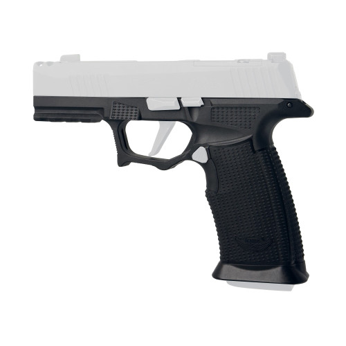 Icarus Precision A.C.E. Air, Grip Module, Fits Sig P365 X-Macro, Polymer Construction, Blacked Operator Thumb Ledge